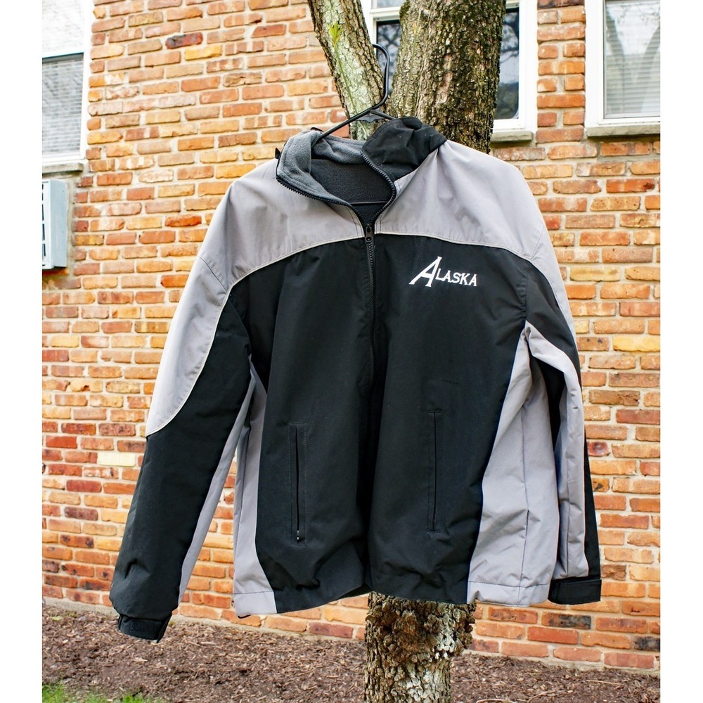 Men's or Ladies Medium-Weight Spring / Fall Jacket with Alaska Logo, Size S
